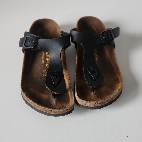 BIRKENSTOCK | Gizeh sandals thong black kids sz 13.5 - Picture 2 of 4